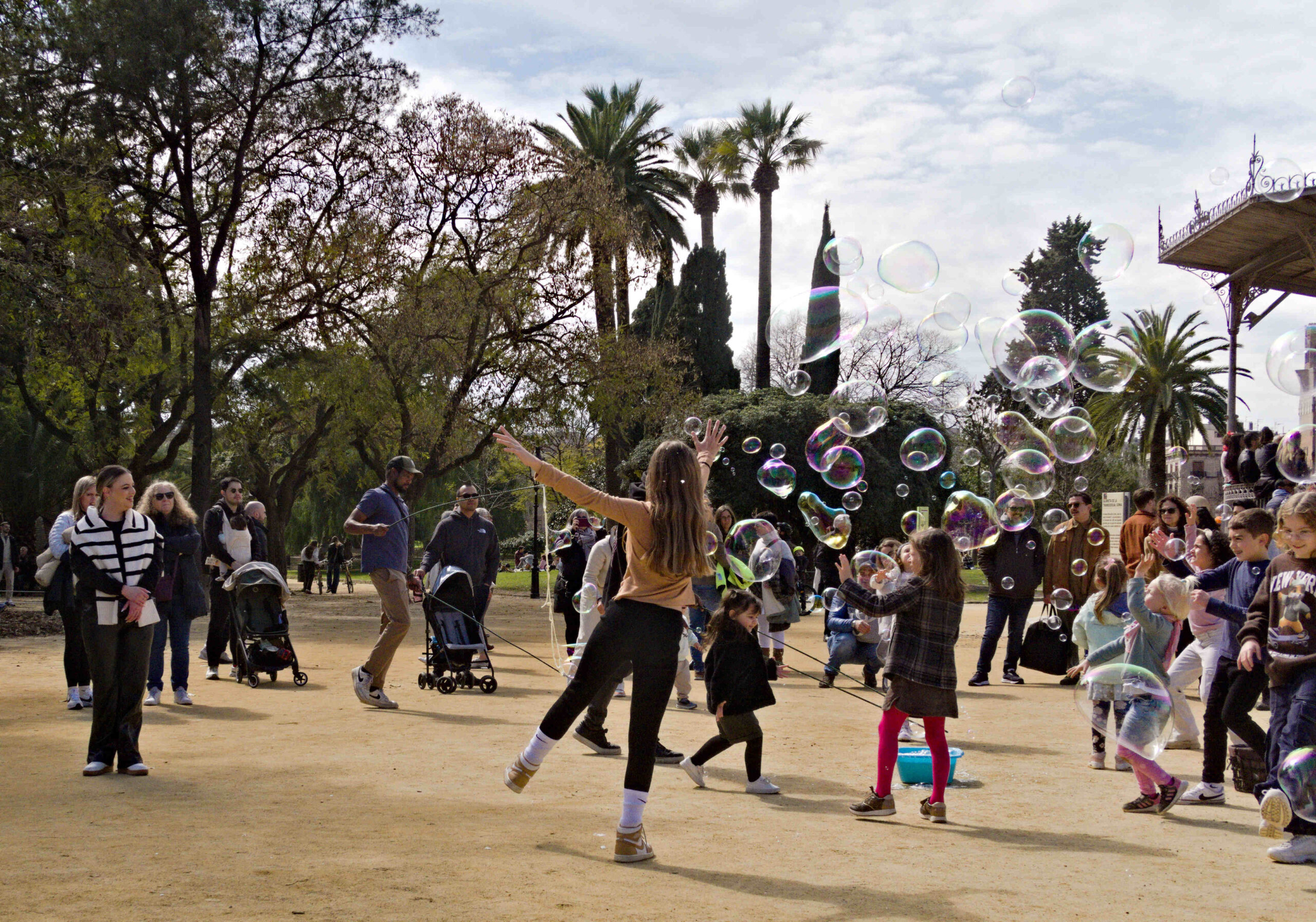 Seifenblasen im Ciutadella Park